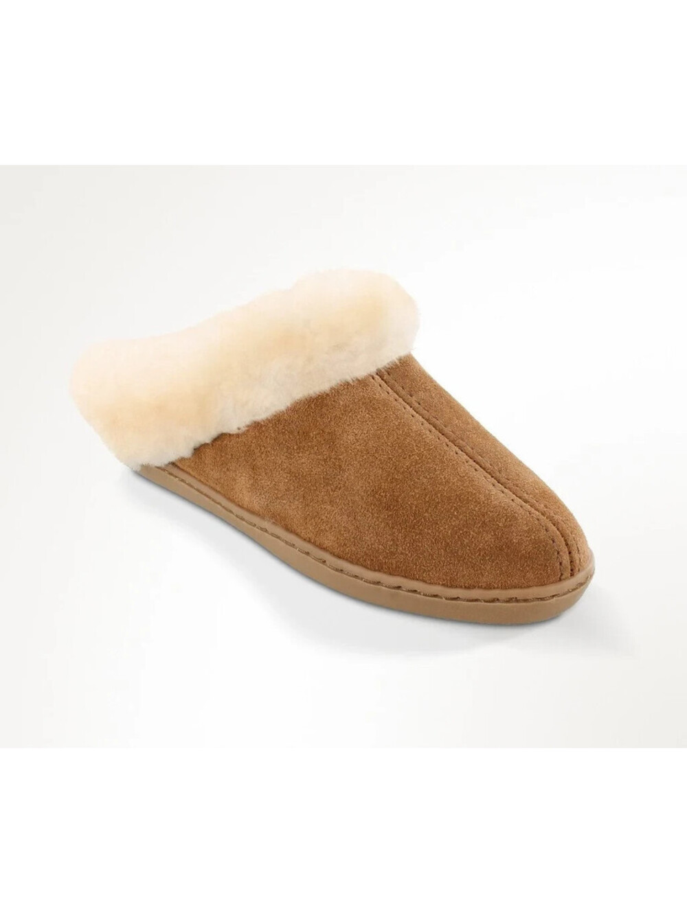 Minnetonka Women's Sheepskin Slip On Mule Golden Tan 3361 - Size 11